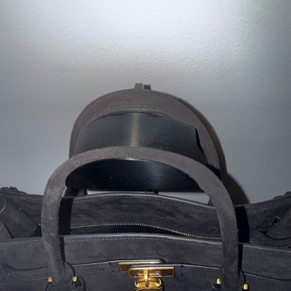 NWT MICHAEL Michael Kors' Hamilton Moderne satchel is crafted of suede - Picture 7 of 8